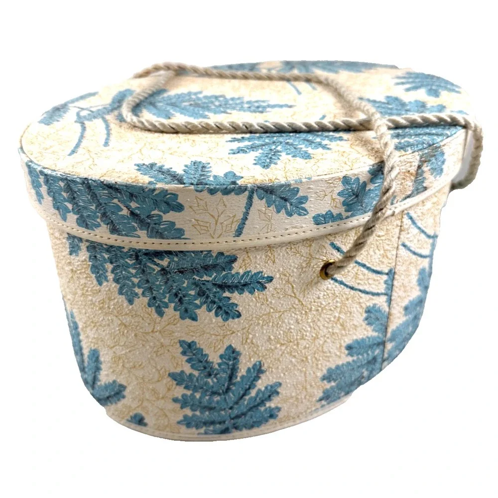 Vintage MCM Sewing Basket Oval Shape 14